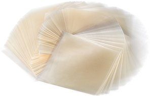 Crinklee Clear Caramel, Candy and Chocolate Wrappers - Natural Cellophane - 1000 Square Sheets, 5x5 Inches - Eco-Friendly... N6