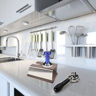 Coffee Temper Stand, DLAND Sturdy Stainless Steel Tamping Stand for Coffee Machine and Coffee Tamper Storage Base... N14