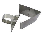 Y&amp;XL&amp;H 3''Mousse Tool Set of Triangle Mousse Ring with Push Handle Cheese Cake Mold Stainless Steel N2