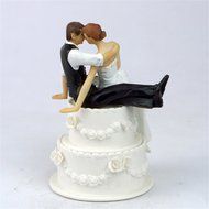 Derker Wedding Cake Topper Love Bride and Groom Figurine--Kiss,Christmas gift N4