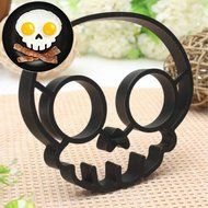 Silicone Skull Owl Shaped Egg Ring Mold (Black) N4