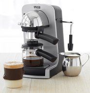 IMUSA USA GAU-18201 Bistro 4 Cup Espresso &amp; Cappuccino Maker, Silver N2