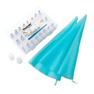 28-Pieces Cake Decorating Supplies,Thsinde Cake Decoration Tips with FREE x2 Reusable Silicone Icing Bag-x2 Coupler... N2