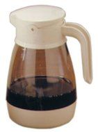 Service Ideas SY916AL Syrup Dispenser, 16 oz, Almond/Clear