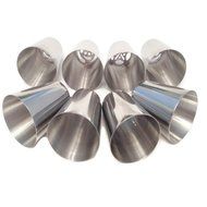Luxebake Russian Piping Tips,15 piece set, - includes 8 Stainless Steel nozzles, 1 reusable and 5 disposable pastry... N4