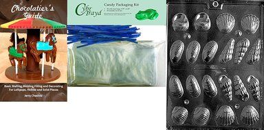 Cybrtrayd N017 3D Shells Chocolate Candy Mold with Exclusive Cybrtrayd Copyrighted Chocolate Molding Instructions N2
