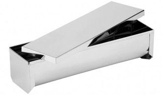 Paderno World Cuisine Stainless Steel Yule Log Mold with Cover, 7-1/8-Inch Length N2
