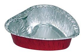 Disposable Aluminum Small Red Heart Cake Pan #6055 By Pactiv (50)