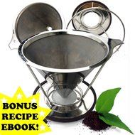 Premium Coffee Filter with Removable Stand, Stainless Steel Pour Over Coffee Filter, Pour Over Coffee Dripper,... N2
