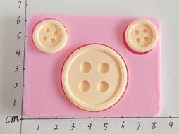 Wocuz W0743 Silicone 3 Capacity of Button Fondant Mold Candy Making Mould for Cake Embossing Decoration N3