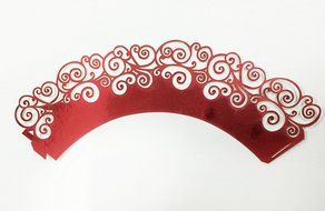 HUAL Cupcake Wrappers 50 Filigree Artistic Bake Cake Mirror Paper Cups Wave Lace Laser Cut Liner Baking Cup Muffin... N7