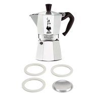 Bialetti Moka Express Aluminum 9 Cup Stove-top Espresso Maker with Replacement Filter and Gaskets N2