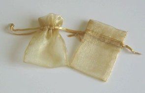 Rina&#039;s Garden Organza Favor Bags - 3&quot;x4&quot; - Gold - 150 Bags N2