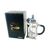 French Coffee Press & Tea Maker Infuser, 6 Coffee Cups, unique Filter Screen, Chrome glass pot N2