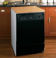 GE GSC3500DBB 25" Black Portable Full Console Dishwasher - Energy Star N6