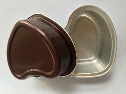 KEISEN 3 2/5&quot; mini cordate Disposable Aluminum Foil Cups 100ml for Muffin Cupcake Baking Bake Utility Ramekin... N6