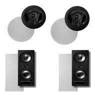 Polk Audio 90-RT In-Ceiling Speakers (Pair) Plus Polk Audio 265RT 3-Way In-Wall Speakers (Pair)