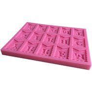 FLY Banner With Alphabet Silicone Fondant Cake Mold For Cake Decorating,Pink N3