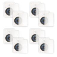 Blue Octave LW62 In Wall 6.5&quot; Speakers Home Theater Surround Sound 2-Way 4 Pair Pack