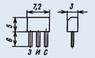 Transistors silicon 2P313A (KP313A) USSR 10 pcs