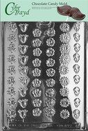 Cybrtrayd F041 Small Assorted Flowers Chocolate Candy Mold with Exclusive Cybrtrayd Copyrighted Chocolate Molding...