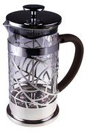 Gourmet 4 Cup French Press - Stainless Steel and Glass with Leaf Pattern N5