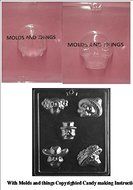 Medium 3D Skull Chocolate Candy Mold, Day of the Dead chocolate candy mold With &copy; Candy Making Instruction