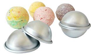 Youbedo 2 Molds Metal Bath Bomb Mold Bath Fizzies Large Size 8cm N4