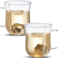 Accmor Tea Infuser - Stainless Steel Loose Leaf Tea Strainer with Chain and Drip Trays - Tea Filters for Rooibos... N12