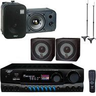 Pyle Stereo Receiver and Speaker Package - PT560AU 300 Watts Digital AM/FM/USB Stereo Receiver Amplifier - PCB3BK...