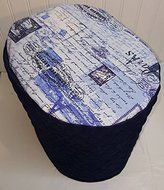 Quilted Blue Postcard From Paris Keurig K10 B31 Mini Plus Brewing Systems Cover (Navy Blue) N2