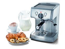 Espressione 1324 Cafe Minuetto Professional Die-Cast Espresso/Cappuccino Maker, Silver N5