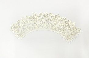 HUAL Cupcake Wrappers 50 Filigree Artistic Bake Cake Paper Cups Lace Laser Cut Liner Baking Cup Muffin Case Trays... N36
