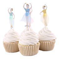 BETOP&reg; Set of 24 Pieces Cute Ballet Dancer Girls Fairy Peri Dessert Muffin Cupcake Toppers for Picnic Wedding... N8