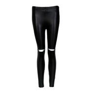 PHOTNO Black Women Stretchy PU Leather Trousers Skinny High Waist Leggings Pencil Pants N2