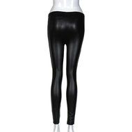 PHOTNO Black Women Stretchy PU Leather Trousers Skinny High Waist Leggings Pencil Pants N3