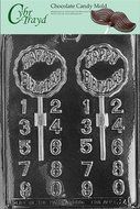 Cybrtrayd K024 Chocolate Candy Mold, Birthday Kids Lolly