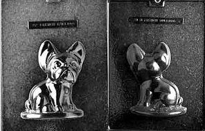 Cybrtrayd 2-Piece French Bulldog Chocolate Candy Mold Set