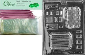 Cybrtrayd D042 Chocolate Candy Mold, Sewing Kit Pour Box Dads and Moms N2