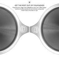 Pour Over Coffee Filter - BREW Permanent Reusable Stainless Steel 18/8 (304) double mesh Cone Coffee Dripper -... N5