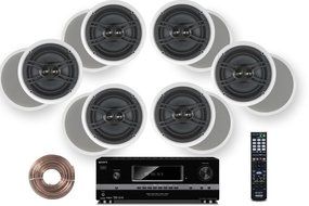 Sony HD Digital Cinematic Sound 700 Watts 7.1 Channel 3D A/V Receiver + Yamaha Natural Sound Custom Install In-Ceiling...