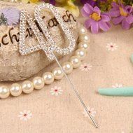 Vktech&reg; Crystal Rhinestone Bling Silver Number 40 Birthday 40th Anniversary Cake Top Topper N3