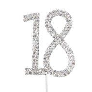 Vktech&reg; Crystal Rhinestone Bling Silver Number 40 Birthday 40th Anniversary Cake Top Topper N6