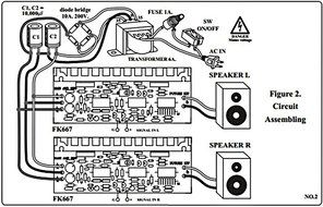 Power Amplifier OCL 100+100W Stereo R1% Assembled Electronic Circuit Kit : FA667 N2