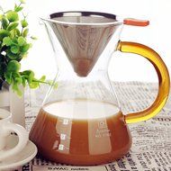 Clever Coffee Dripper Pure Over Coffee Maker Permanent Reusable Stainless Steel Coffee Filter Brewer Pyrex Glass... N3