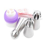 Pridebit 2016 New Russian Piping Tips Cake/Cupcake Decorating Icing Tips 3 Large Sphere Ball Tips 1 Tri-color... N2