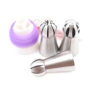 Pridebit 2016 New Russian Piping Tips Cake/Cupcake Decorating Icing Tips 3 Large Sphere Ball Tips 1 Tri-color... N4