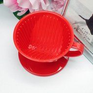 New 1-2 Cup Follicular Coffee dripper Latte Expresso Plastic Filter Espresso maker, Red, Yellow, Green (Green) N8