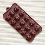 Sher 15 Hole Tulip Shape Cake Mold Ice Jelly Chocolate Mold