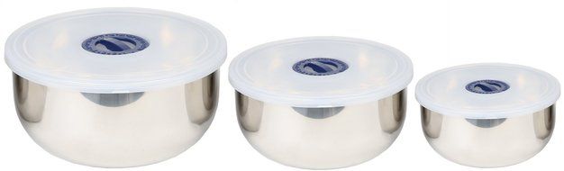 Stainless Steel Mixing Bowl 3 Piece Set - Le Juvo 7 Inch, 6 Inch, 5.5 Inch Set N3
